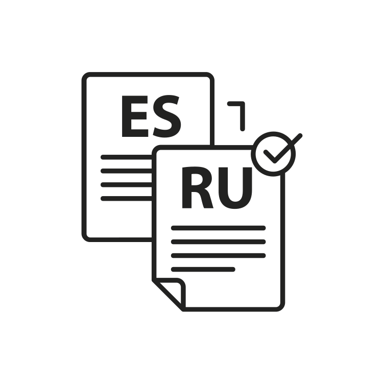 ES to RU Translation Icon 1059541