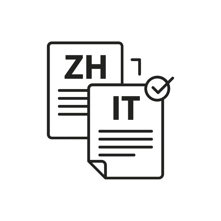 ZH to IT Translation Icon 1059555