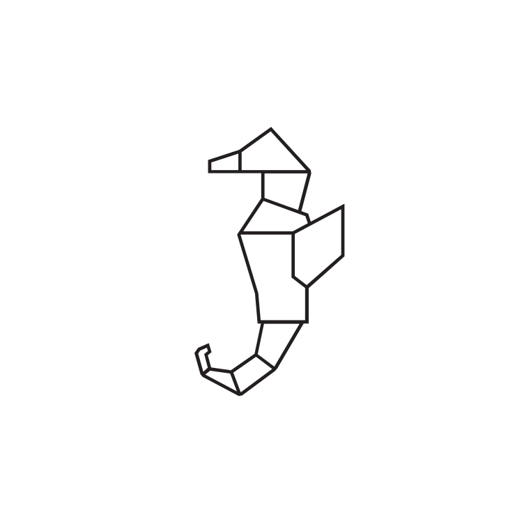 Seahorse Origami Icon 1343385