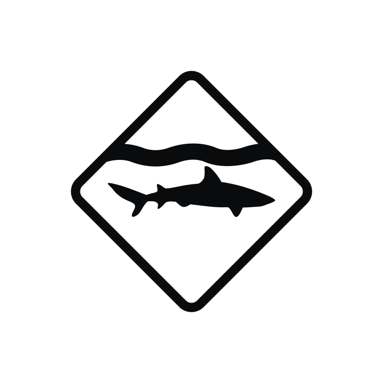 Shark Warning Icon 20423
