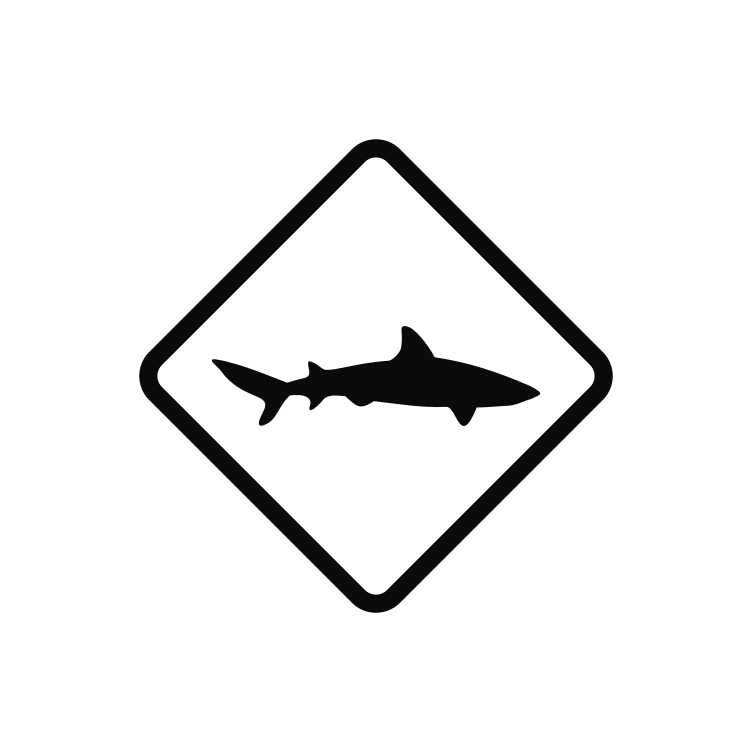 Shark Warning Icon 20425