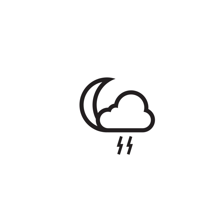 Thunderstorms Night Icon 433526