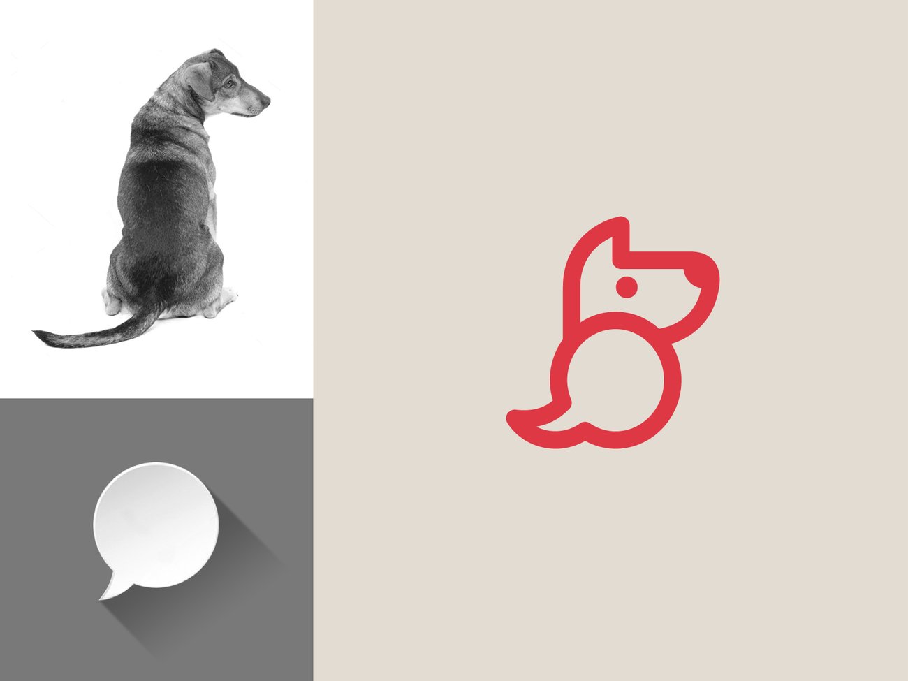 Dog speech bubble logo design by Alfrey Davilla