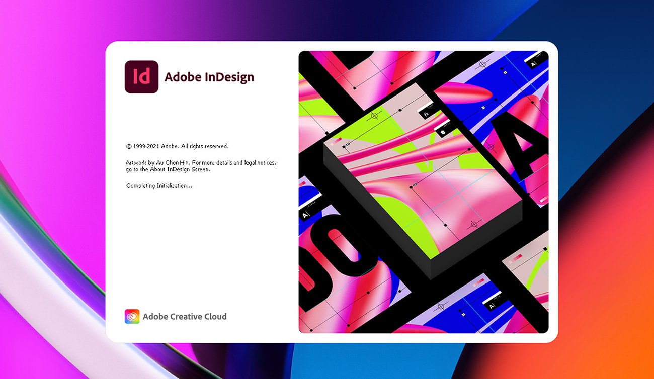 Adobe InDesign cover design with geometric patterns