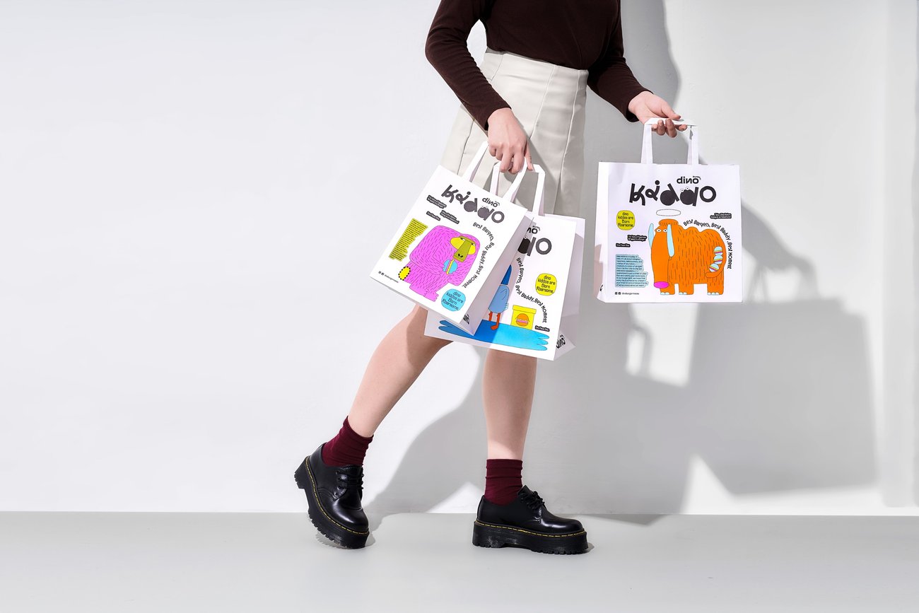 Dino Kiddo environmental branding implementation