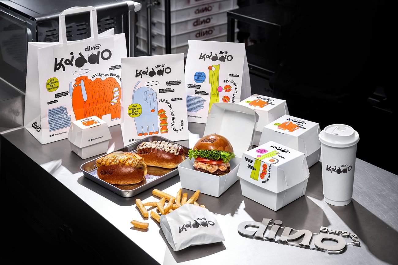 Dino Kiddo brand in restaurant setting