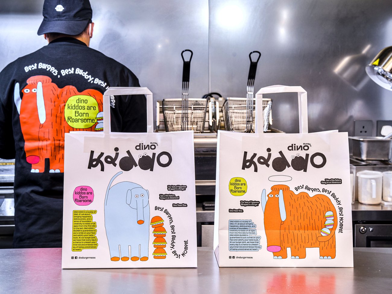 Dino Kiddo packaging design for eatery products