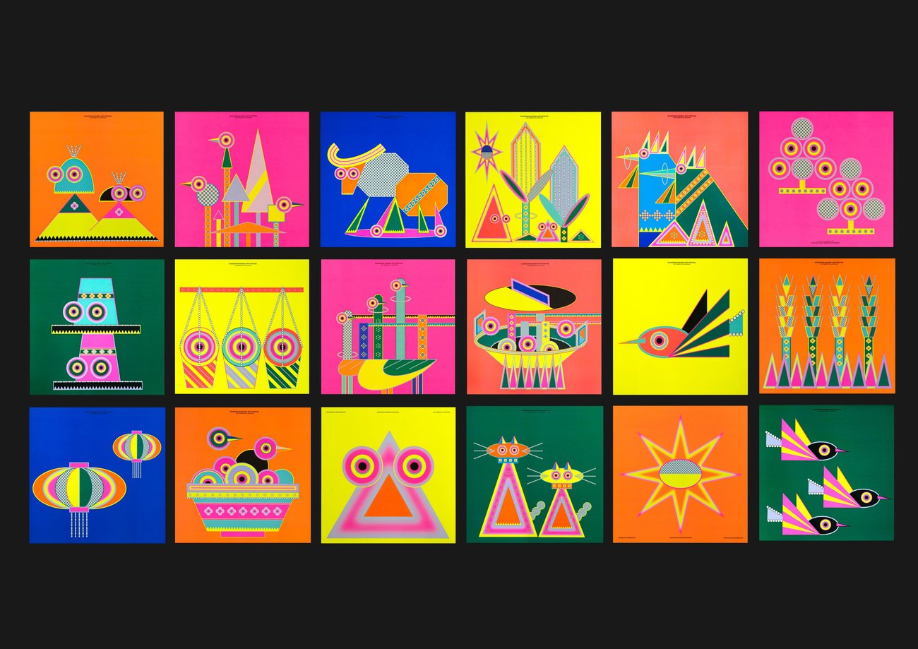 Guanzhong Mangba Art Festival poster with cultural motifs