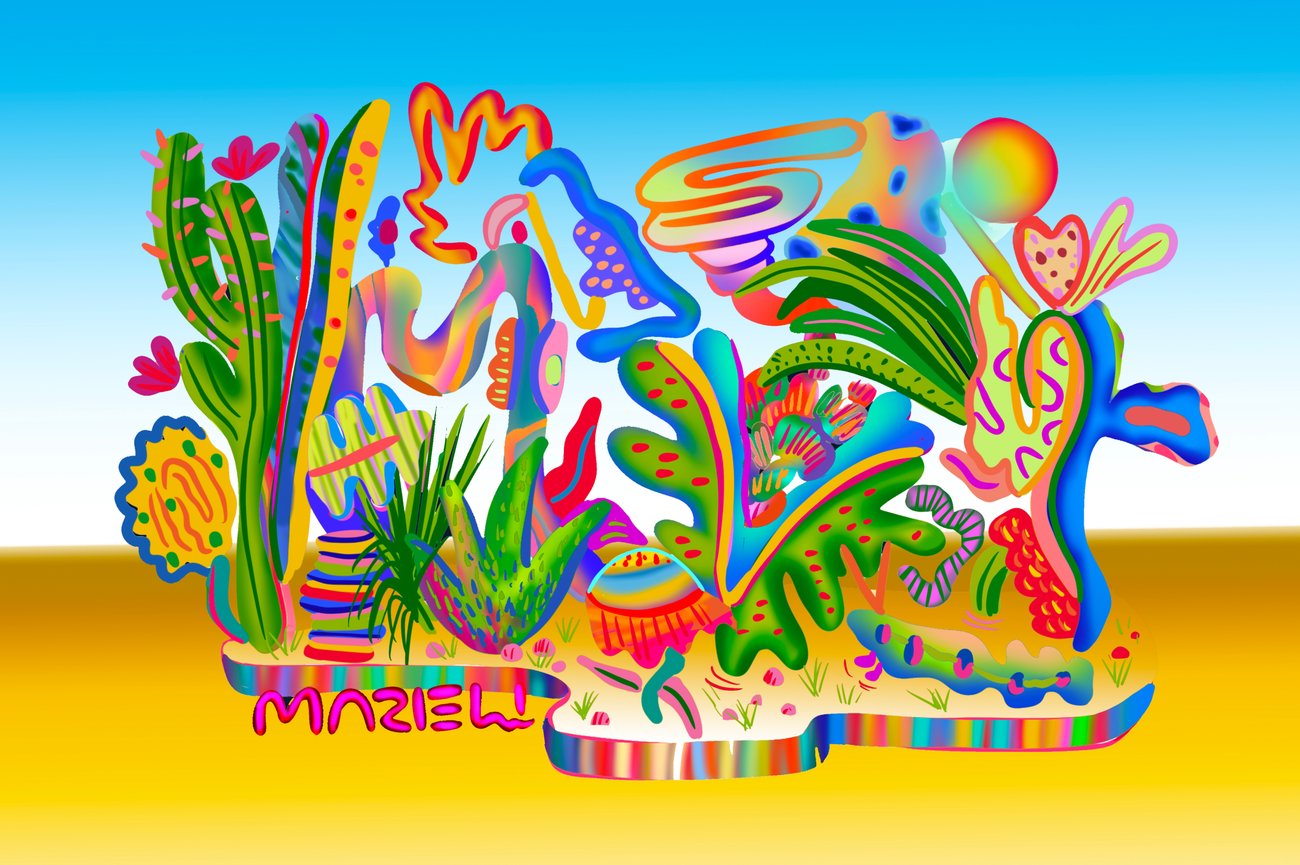 Mariell Guzman mixed media art illustration